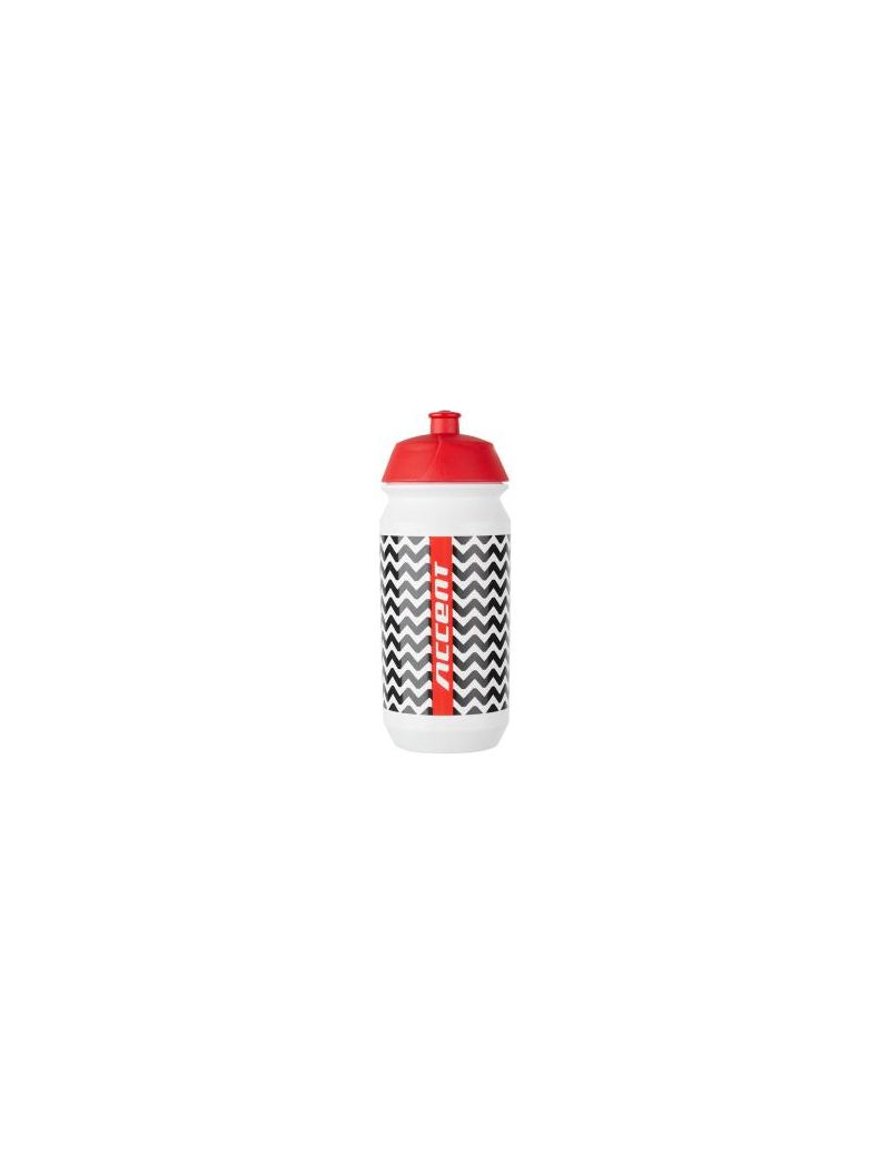 Accent Bidon ZigZac biało-czerwony 500 ml 