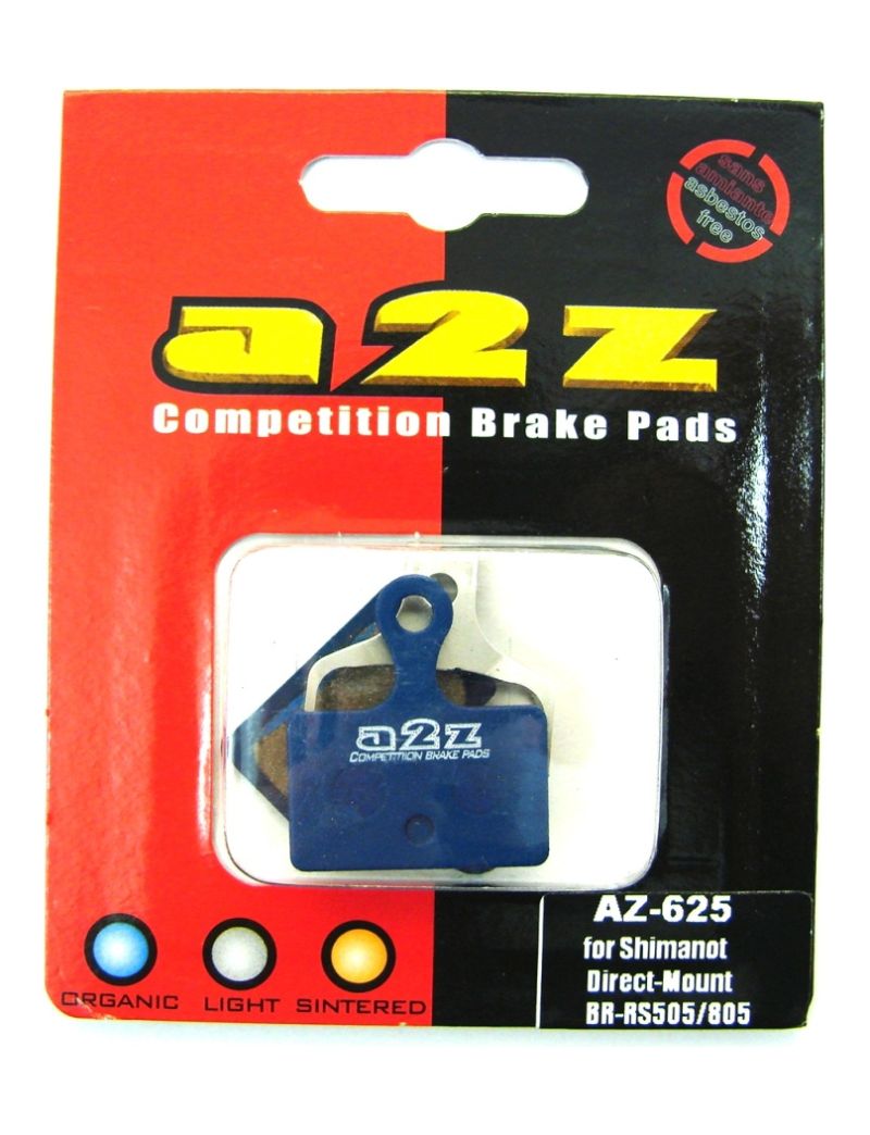 Klocki hamulcowe a2z Blue AZ-625 Shimano M575/M525/495/486/485/475/465/447/446  /445/416/416A/415/395/375/T675/615/  C501/C601/TX805/Tektro Auriga pro/comp/e-comp/Gemini/Orion/Draco/Aquila/Dorado/  HDC/TRP Quadiem/Quadiem SL/Parabox R/Hylex/HYRD/ Spyre/Sp