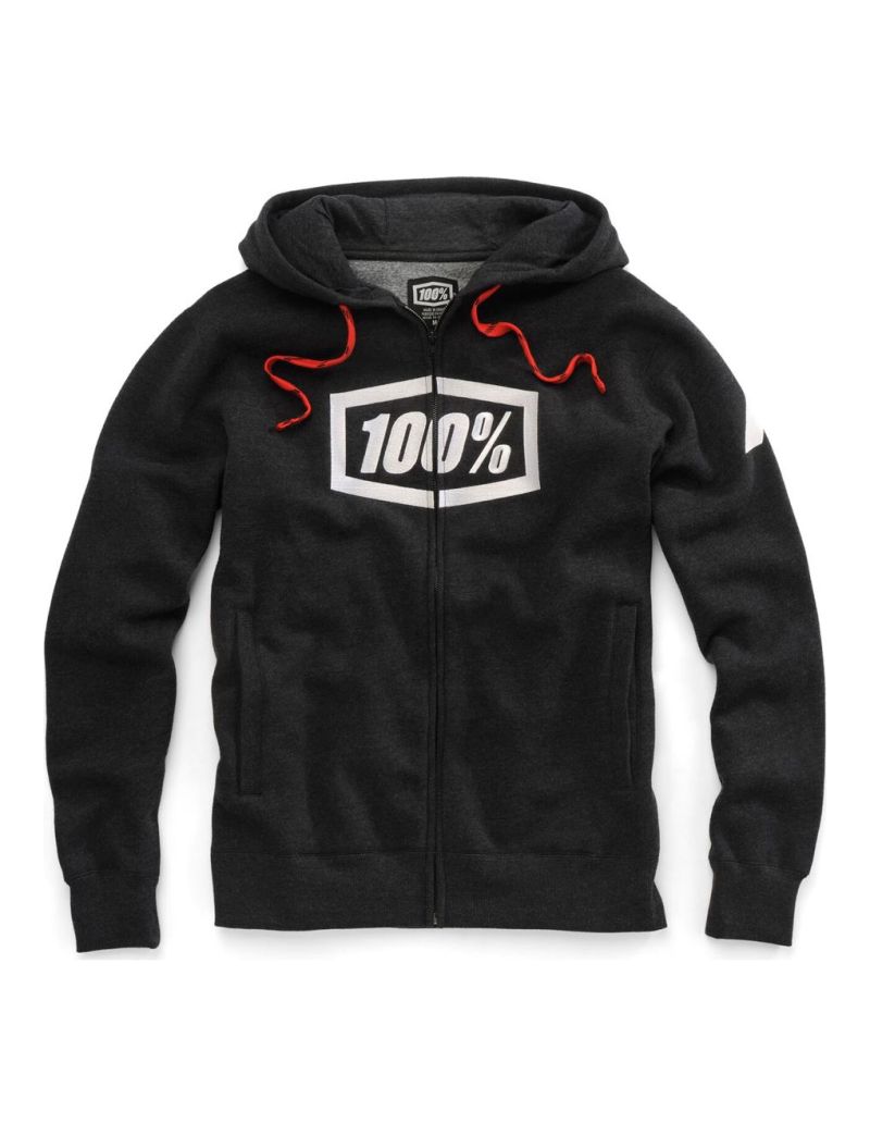 Bluza męska 100% SYNDICATE Hooded Zip Sweatshirt Black Heather White roz. L (NEW) 