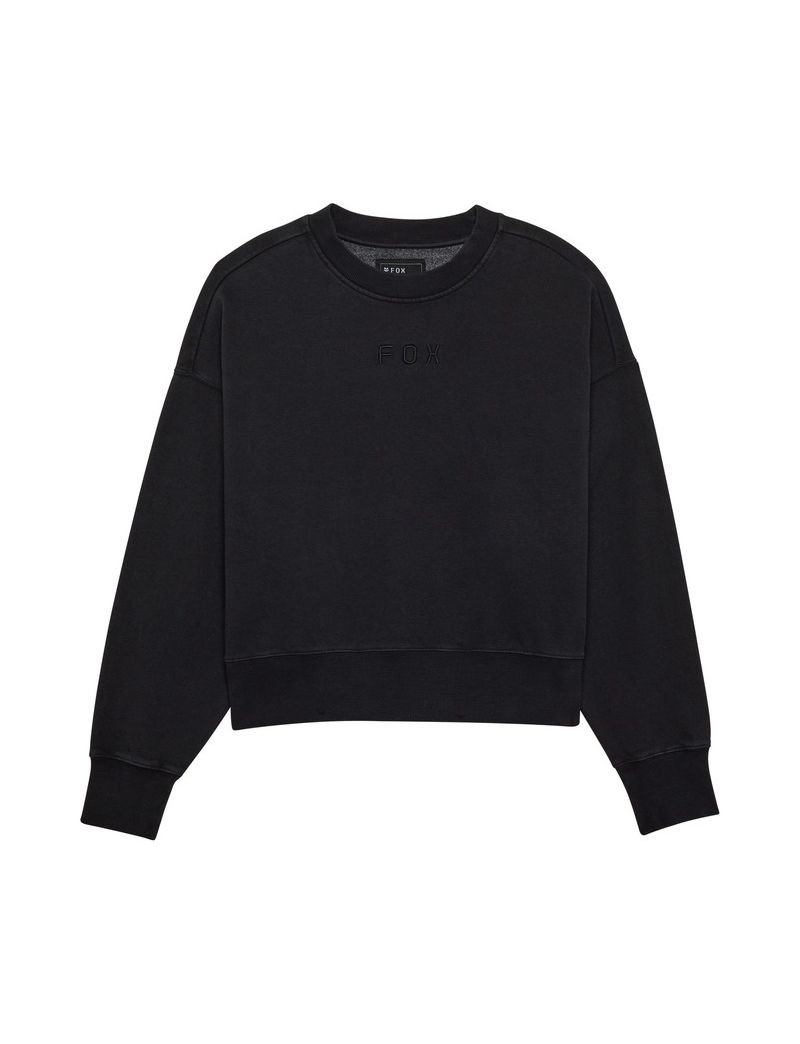 Fox Bluza Damska  Wordmark Oversized Fleece Crew Black Xs