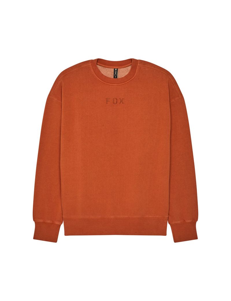 Fox Bluza  Wordmark Oversized Fleece Crew Cognac M