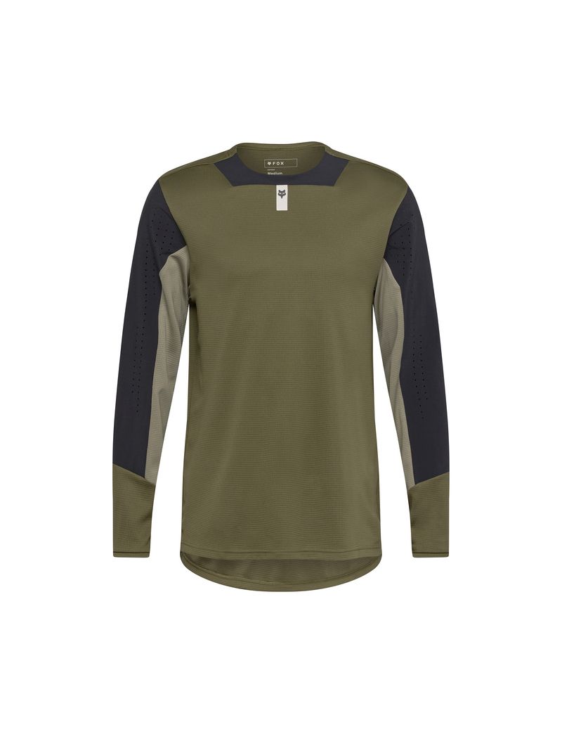 Fox Koszulka Rowerowa Z DŁugim RĘkawem  Defend Olive Green S