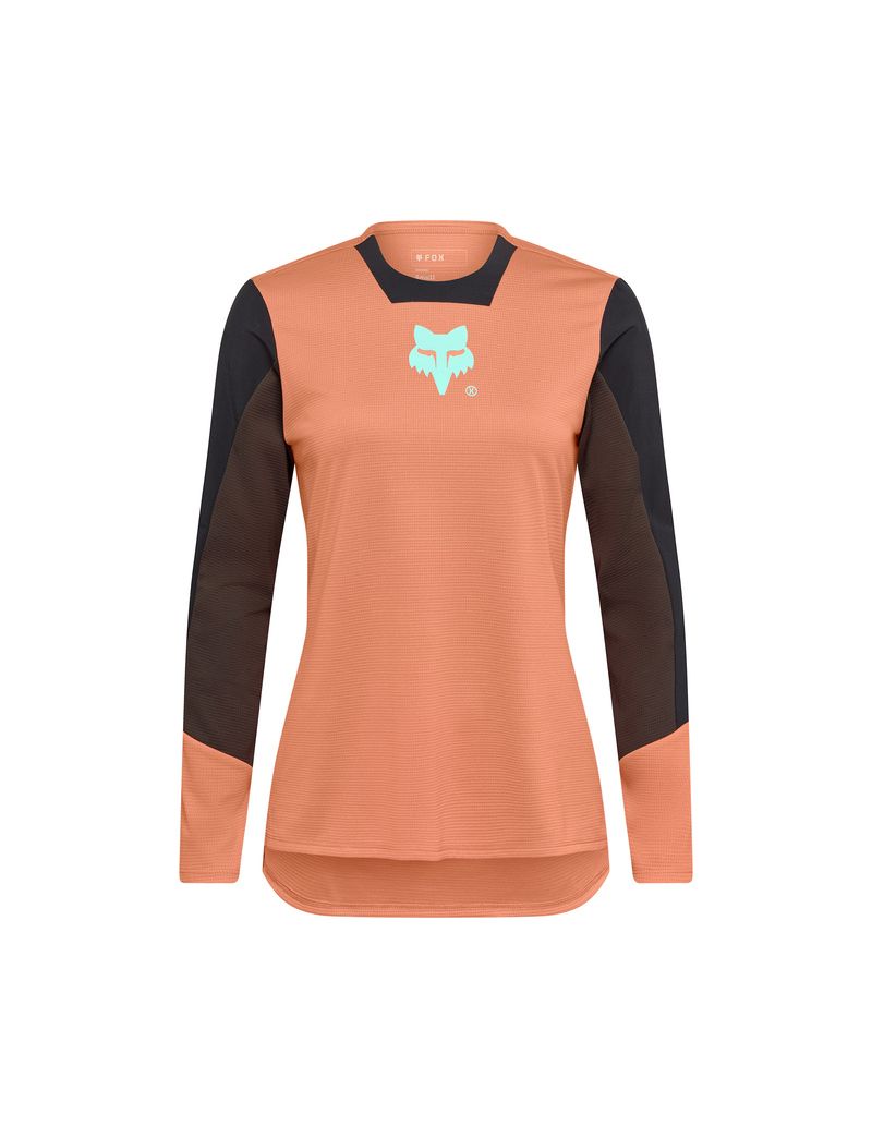 Fox Koszulka Rowerowa Z DŁugim RĘkawem Damska  Defend Elevated Coral S