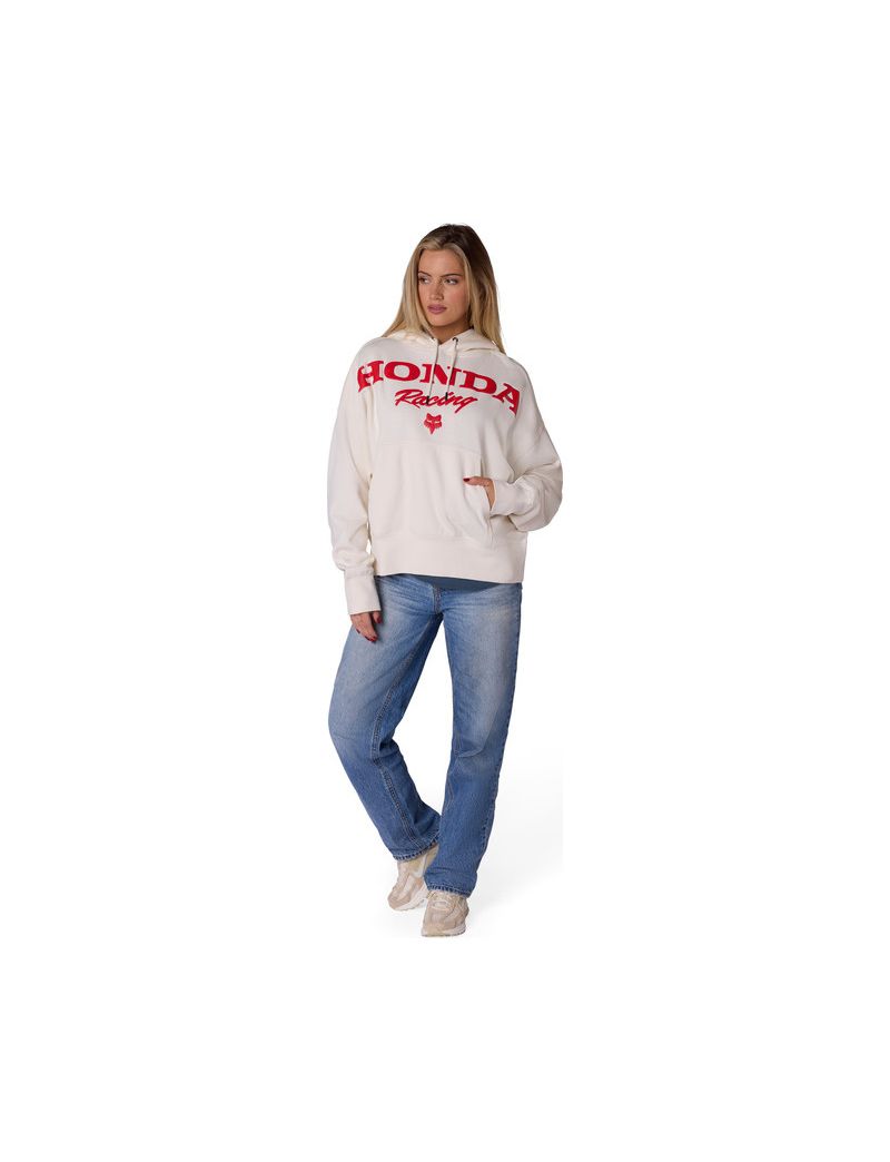Fox Bluza Z Kapturem Damska  Honda Fleece Po Off White Xs
