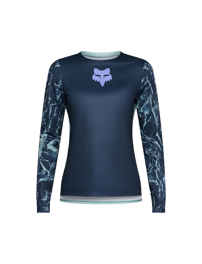 Fox Koszulka Rowerowa Z DŁugim RĘkawem Damska  Ranger Img Print Arctic Blue M
