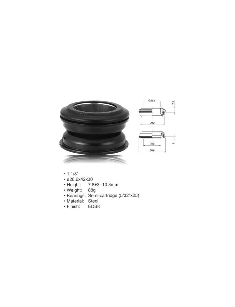 Stery AUTHOR ACO-HS24 Internal 1-1/8" (28.6/42/30mm) czarne 