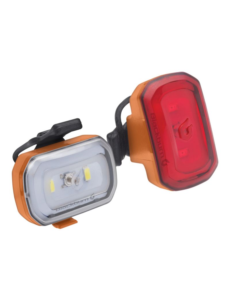 Zestaw lampki BLACKBURN CLICK USB przód 60 lumenów, CLICK USB tył 20 lumenów pomarańczowe (NEW) 