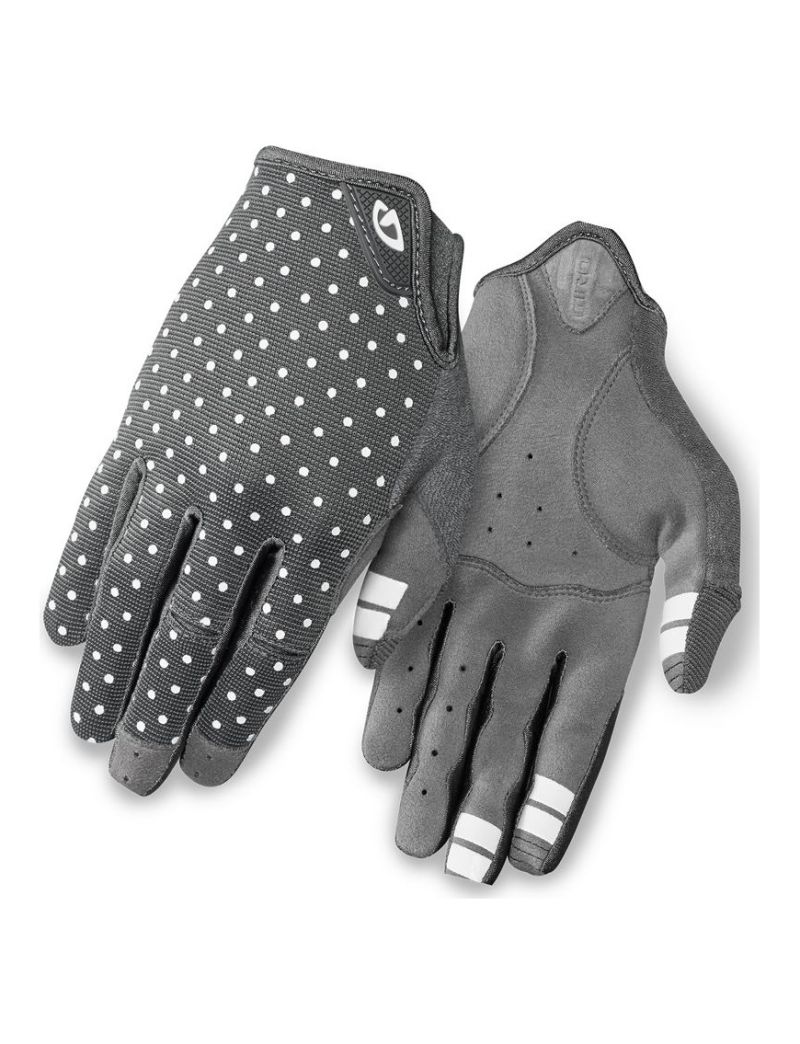 Rękawiczki damskie GIRO LA DND długi palec dark shadow white dots roz. XL (obwód dłoni 205-210 mm / dł. dłoni 196-205 mm) (NEW) 