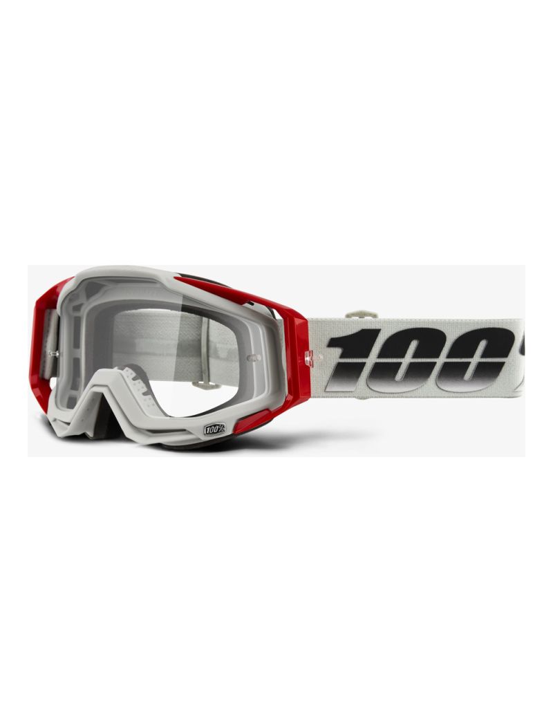 Gogle 100% RACECRAFT SUEZ (Szyba Przezroczysta Anti-Fog + 10 Zrywek)