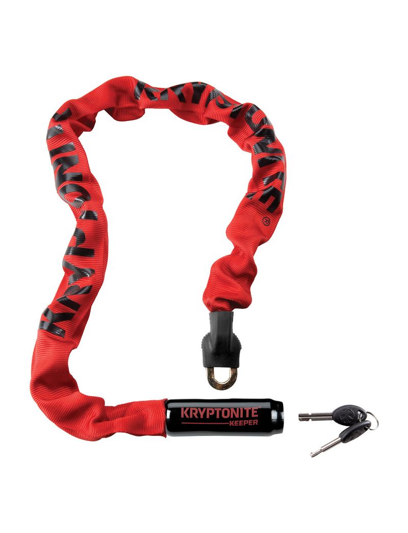 KRYPTONITE ZAPIĘCIE ŁAŃCUCHOWE KRYPTONITE KEEPER 785 INTEGRATED CHAIN RED 0,7CM X 85CM 