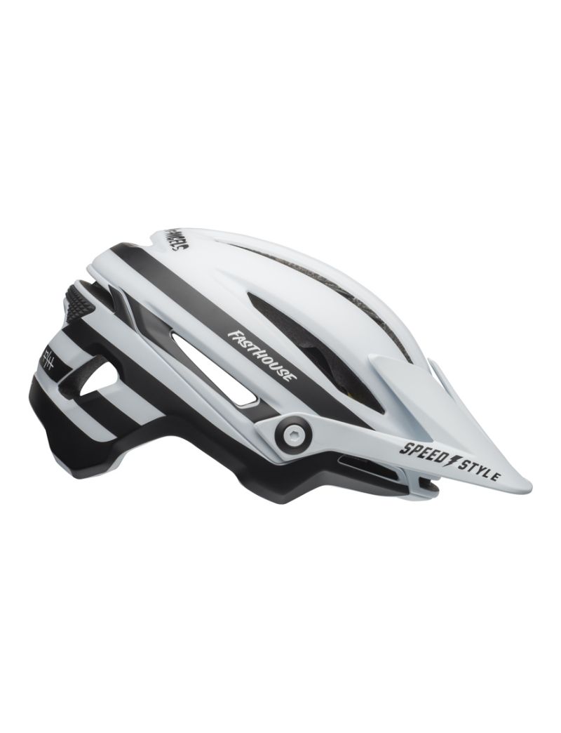 BELL SIXER INTEGRATED MIPS fasthouse stripes matte white black kask-S