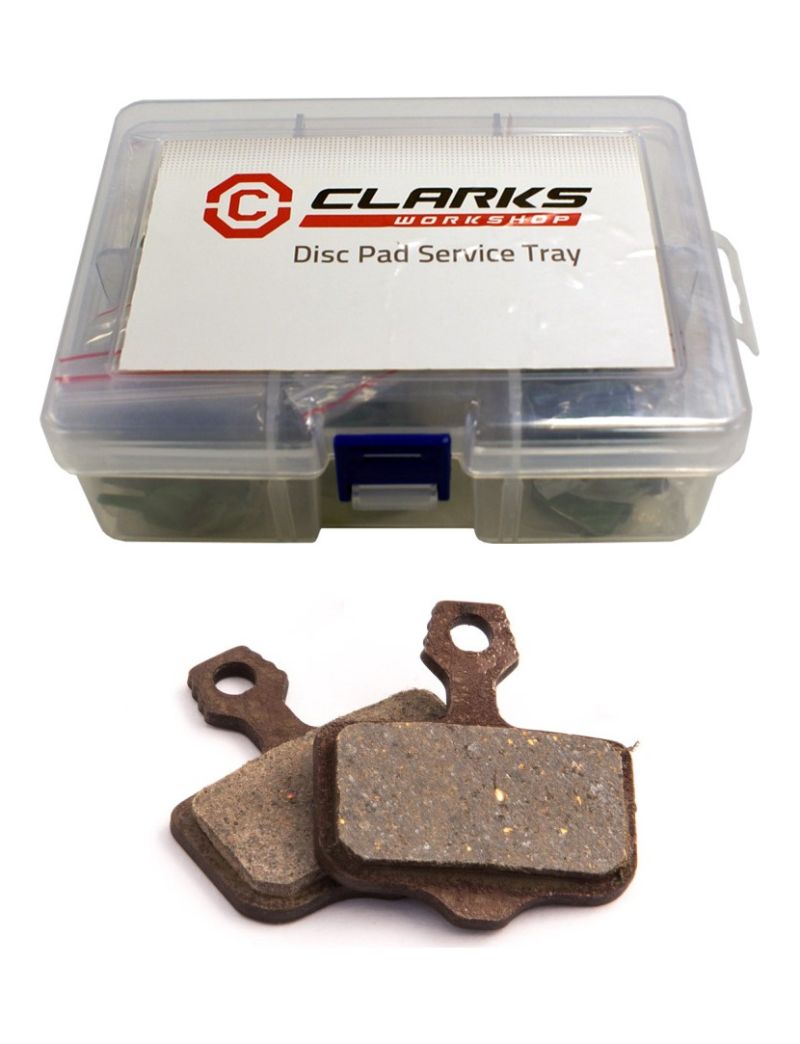 Klocki hamulcowe CLARKS dla AVID/SRAM (Avid Elixir 1, 3, 5, 7, Elixir R, Elixir CR, Sram XX-XO), Pudełko 25 par, Organiczne
