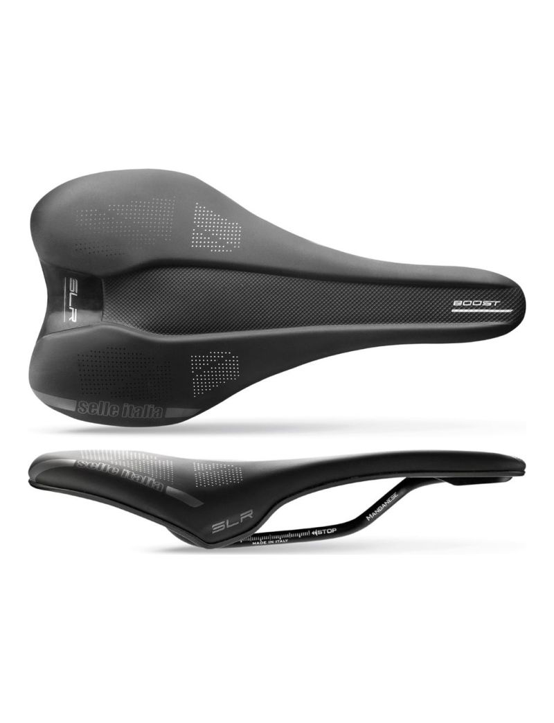 Siodło SELLE ITALIA SLR BOOST TM S (id match - S1) manganese tube 7, duro-tek, soft touch, czarne (NEW) 