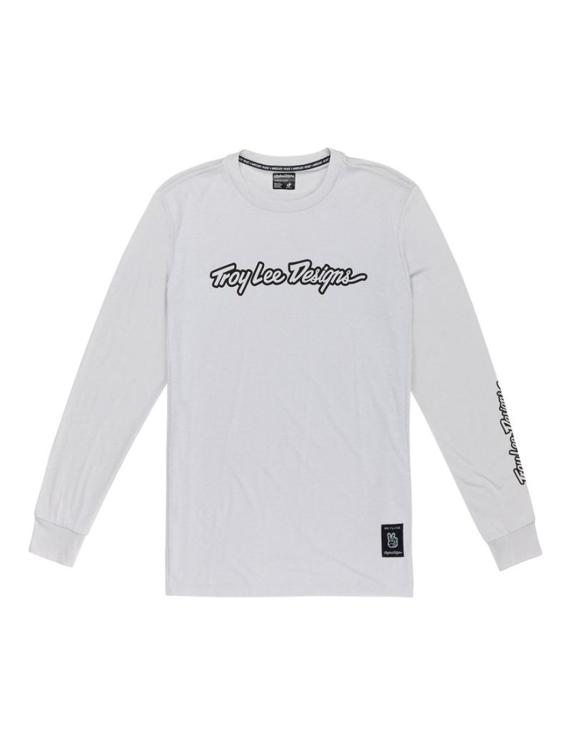 Koszulka TLD Skyline LS Ride Tee Signature Mist