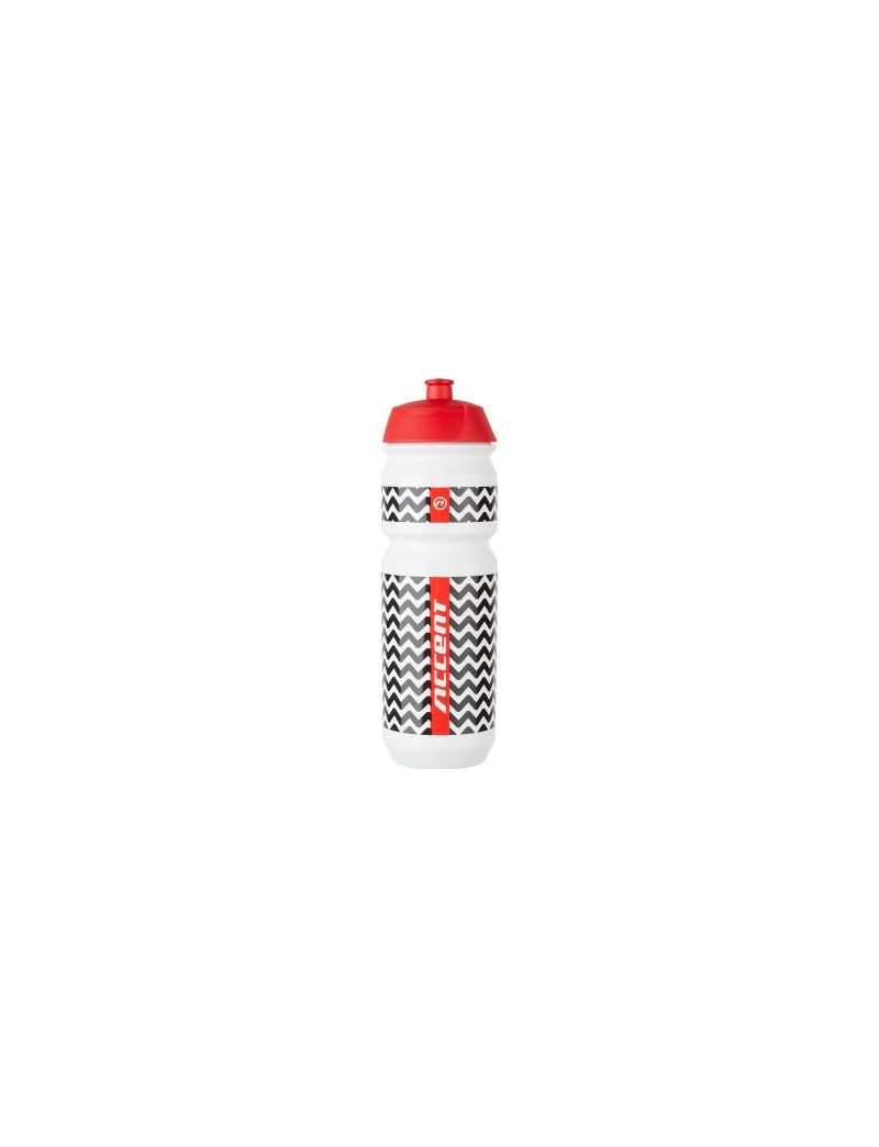 Accent Bidon ZigZac biało-czerwony 750 ml 