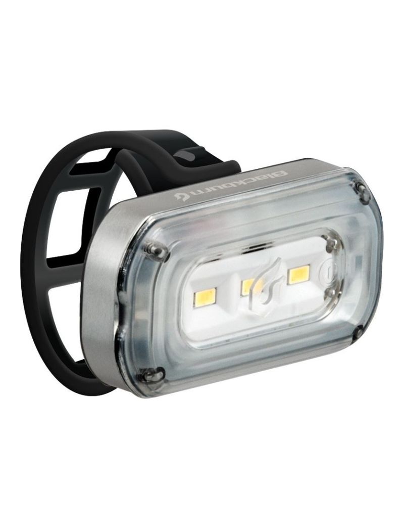 Lampka przednia BLACKBURN CENTRAL 100 USB, 100 lumenów srebrna 