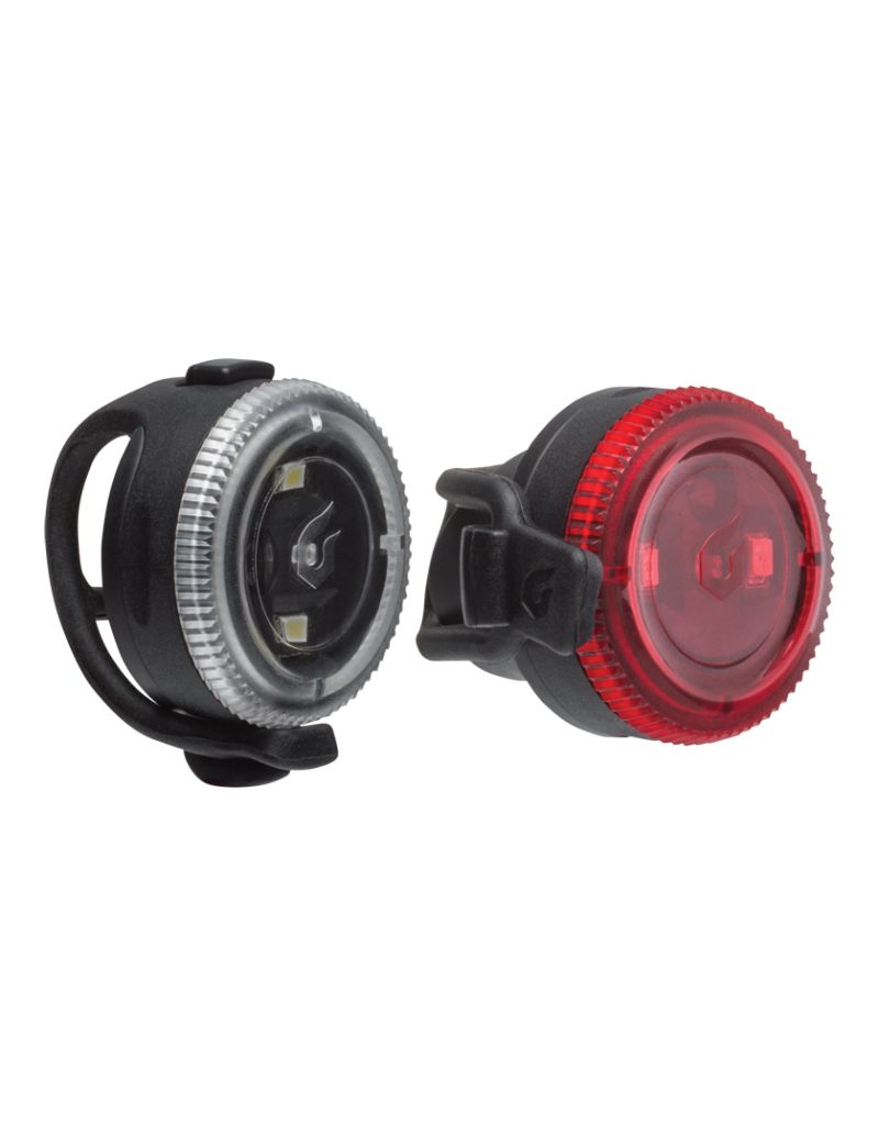 Zestaw lampki BLACKBURN CLICK przód 20 lumenów, CLICK tył 4 lumeny czarne (NEW) 