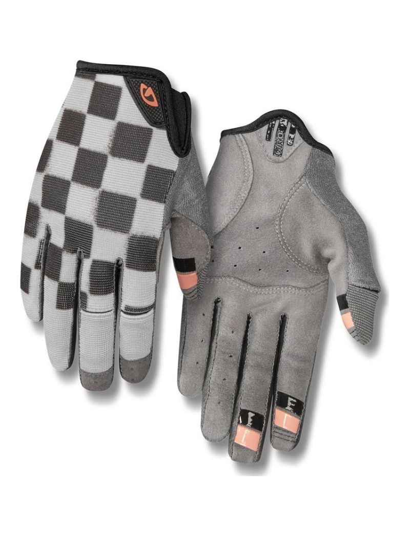 Rękawiczki damskie GIRO LA DND długi palec checkered peach roz. XL (obwód dłoni 205-210 mm / dł. dłoni 196-205 mm) (NEW) 