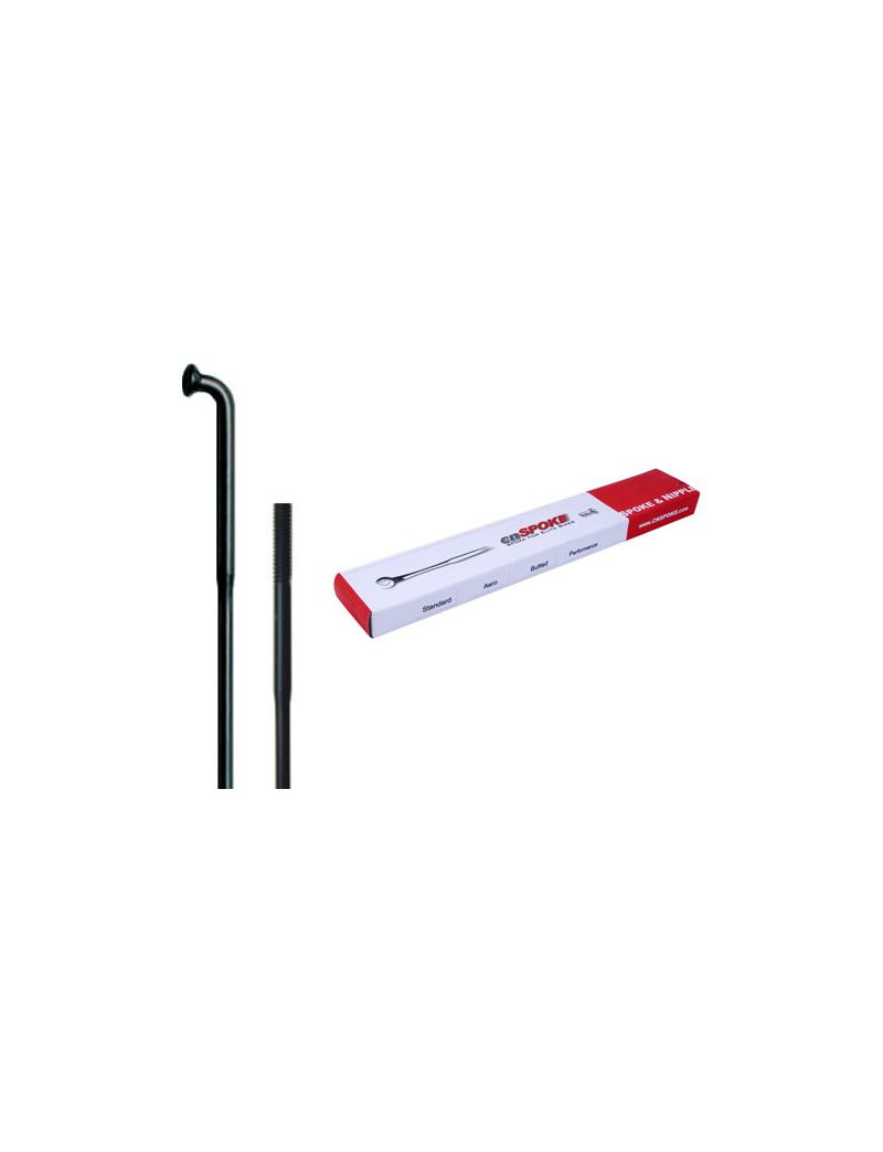 Szprychy CNSPOKE DB454 2.0-1.8-2.0 stal nierdzewna 260mm czarne + nyple 144szt. 