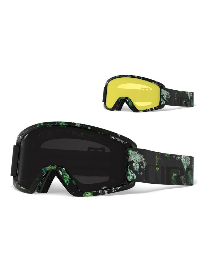 Gogle zimowe GIRO SEMI MOSS (Szyba kolorowa ULTRA BLACK 9% S3 + Szyba kolorowa YELLOW 84% S0) (NEW) 