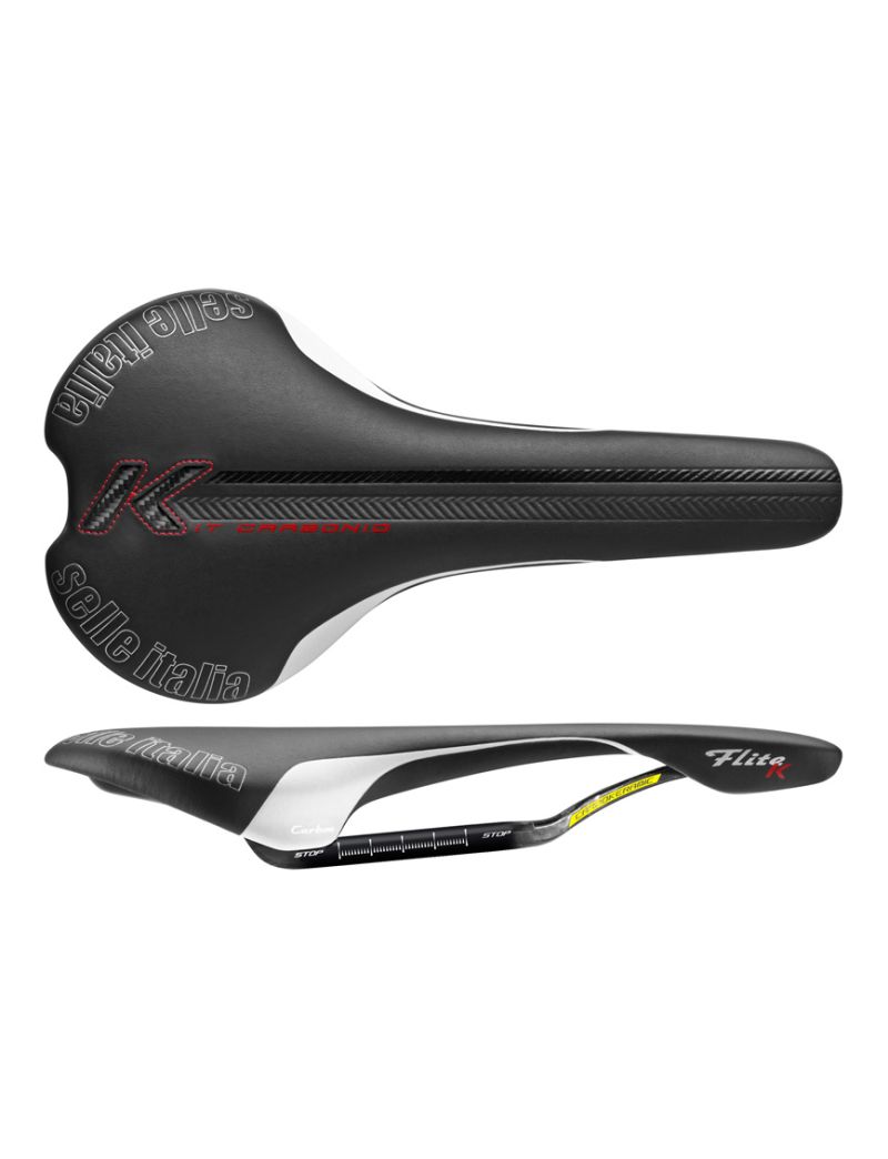 Siodło SELLE ITALIA FLITE KIT CARBONIO L (id match - L1) carbon/keramic 7x9, fibra-tek, 180g czarne (NEW) 