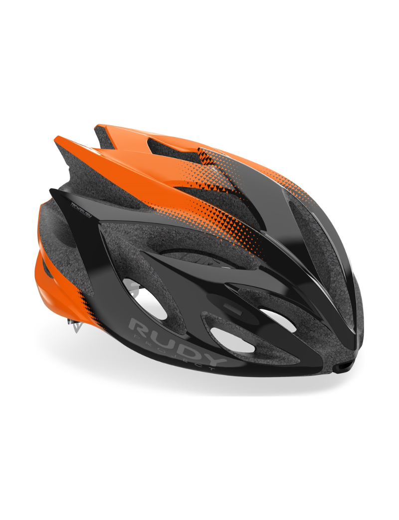 Kask Rudy Project RUSH BLACK-ORANGE (SHINY)