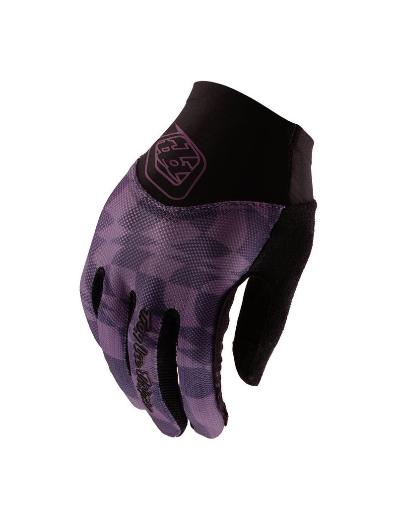Rękawiczki damskie TLD Ace 2.0 Twisted Checkers Deep Purple