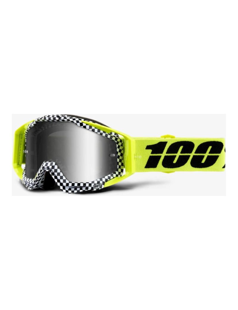 Gogle 100% Racecraft Andre (Szyba Srebrna Lustrzana Anti-Fog, LT 25%+/-5% + Szyba Przezroczysta Anti-Fog, LT 88%-92% + 10 Zrywek)
