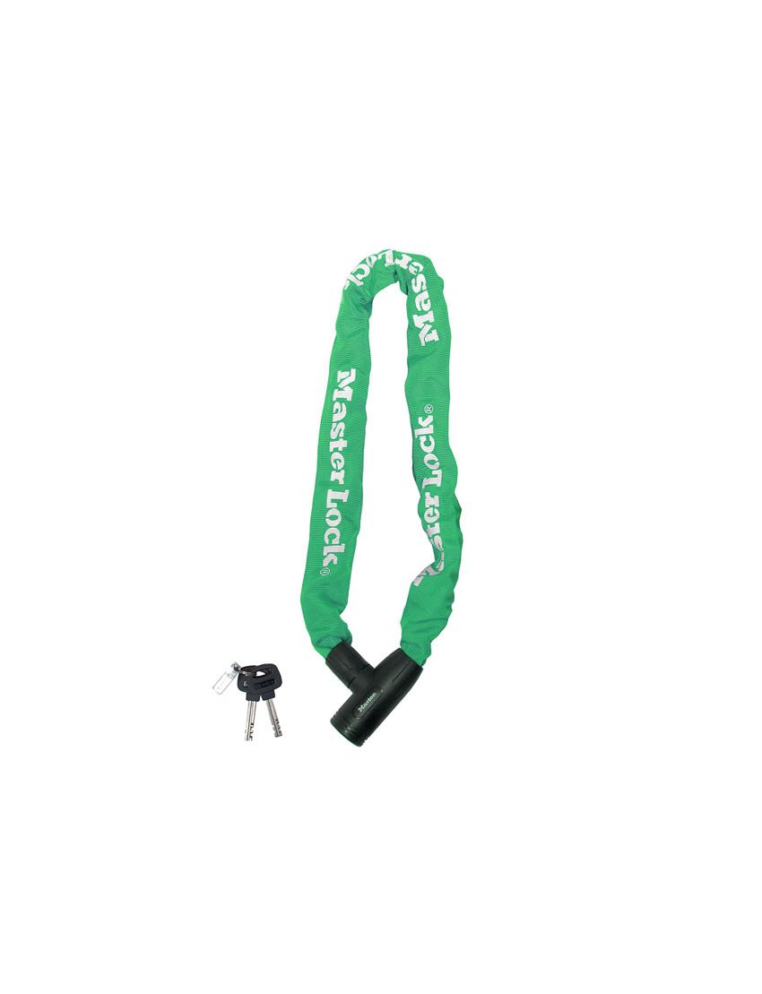 Zapięcie rowerowe MASTERLOCK QUANTUM 8391 ŁAŃCUCH 8mm 40mm 90cm KLUCZYK zielone