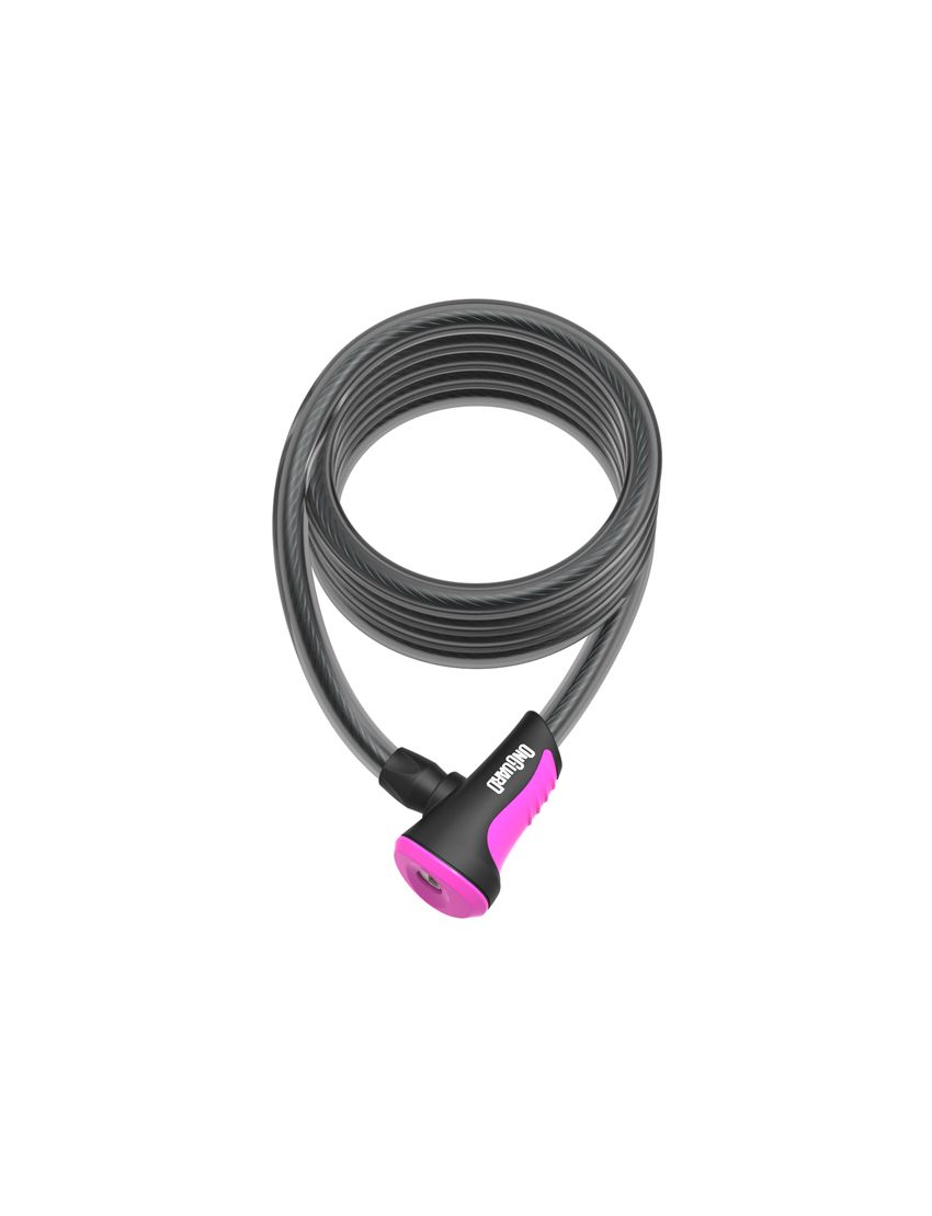 Zapięcie rowerowe ONGUARD NEON 8163PN Linka - 12mm 120cm - 2 x Klucze z kodem różowe