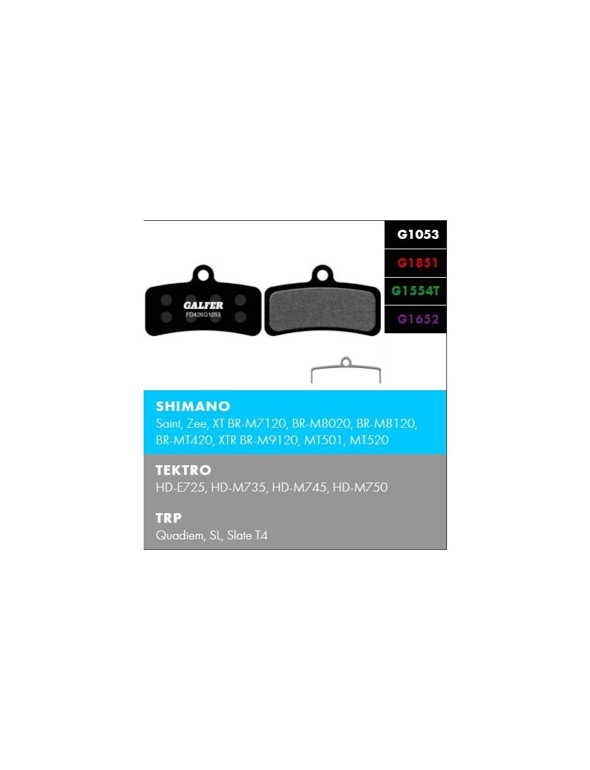 Klocki hamulcowe GALFER PRO FD426 Shimano Saint, Zee
