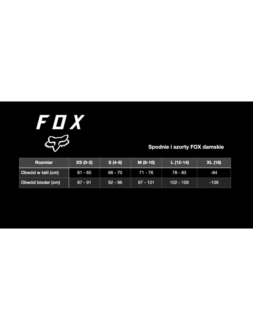 Spodenki FOX Lady Flexair Lite M black