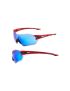 Accent Okulary Focus czerwono - czarne; soczewki PC: niebieskei lustrzane 