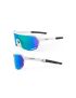 Accent Okulary Hero białe soczewki PC: niebieskie lustrzane, niebieskie rozjaśniające 