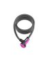 Zapięcie rowerowe ONGUARD NEON 8156PN Linka - 12mm 180cm - uchwyt + 2 x Klucze z kodem różowe (NEW) 