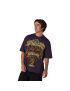 Fox T-shirt  Image Print Plum Oversized Perfect L