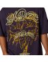 Fox T-shirt  Image Print Plum Oversized Perfect L