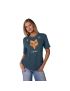 Fox T-shirt Damski  Image Print Deep Cobalt S