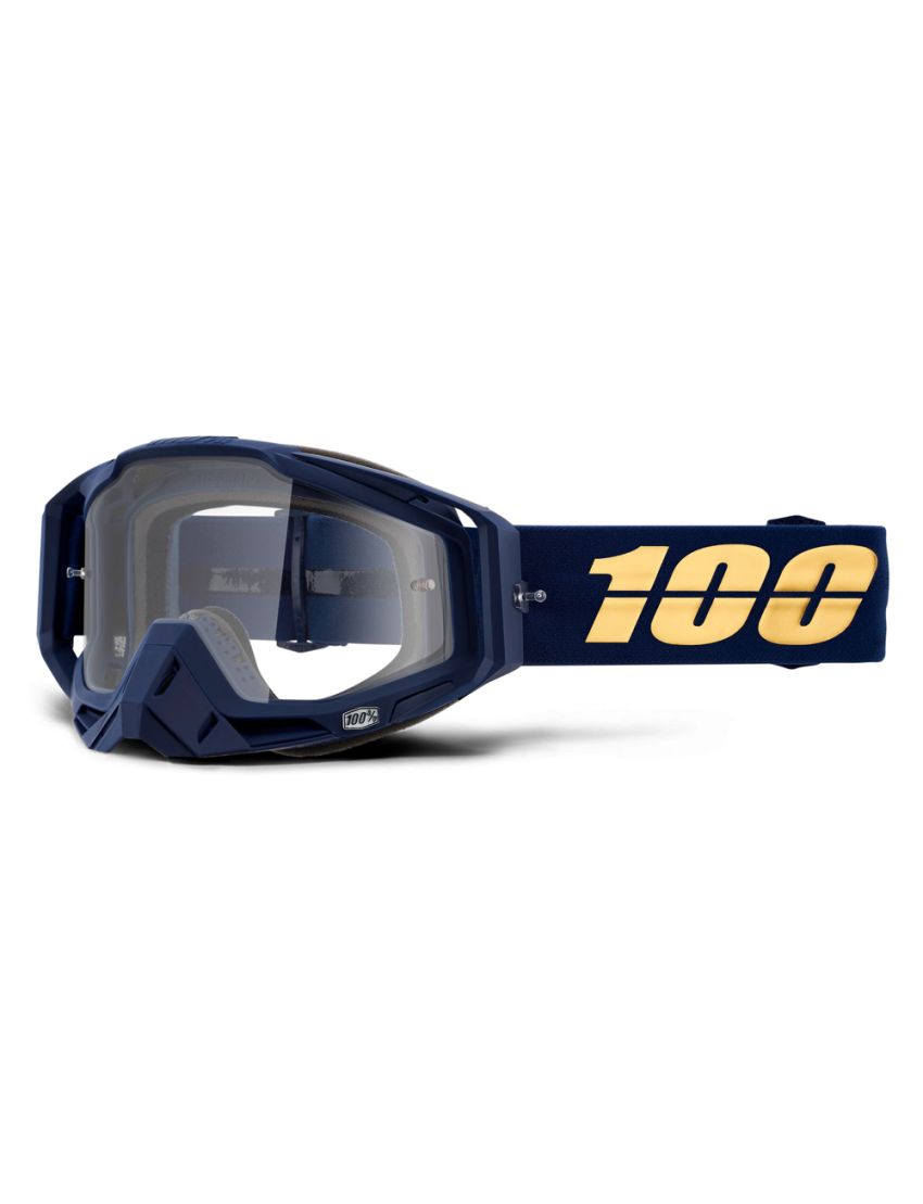 Gogle 100% RACECRAFT BAKKEN (Szyba Przezroczysta Anti-Fog + 10 Zrywek)