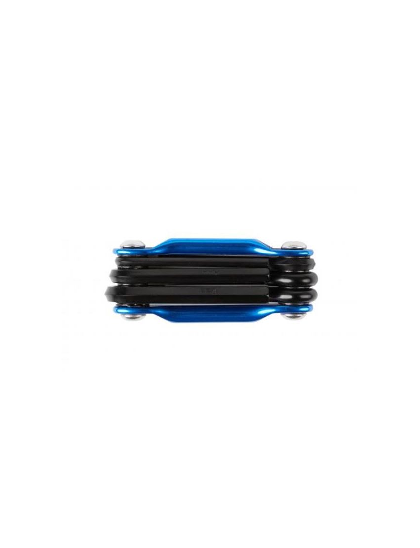 Accent Zestaw kluczy Zaffiro-6, 6 funkcji, aluminiowy, niebiesko-czarny 