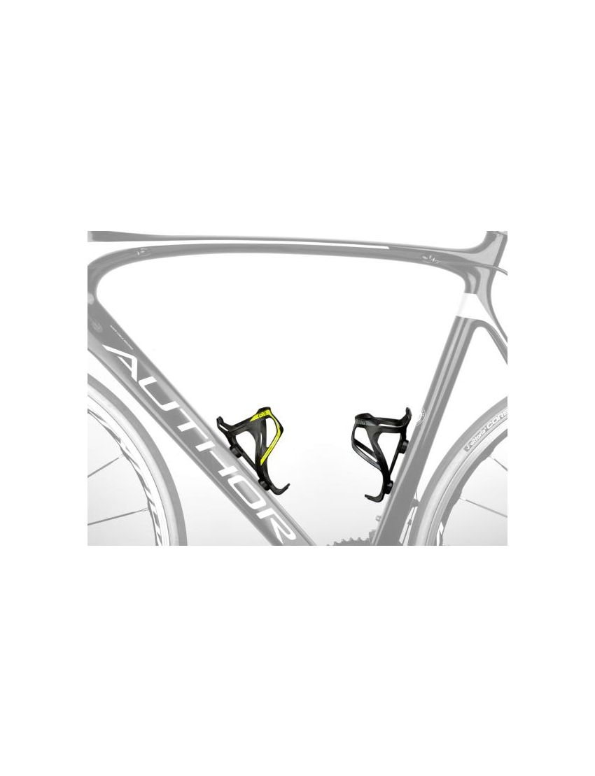 Koszyk na bidon AUTHOR ACP-X26 karbonowy czarno-żółty(fluo) 