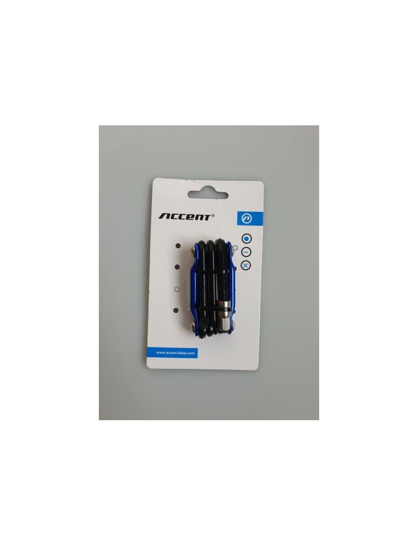 Accent Zestaw kluczy Zaffiro-9, 9 funkcji, aluminiowy, niebiesko-czarny 