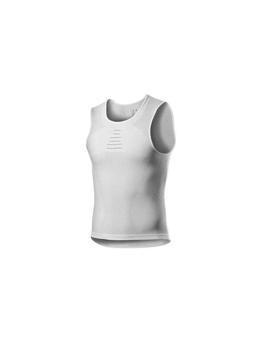 Castelli Podkoszulek kolarski, bezszwowy, bez rękawów Core, biały, rozmiar S/M 