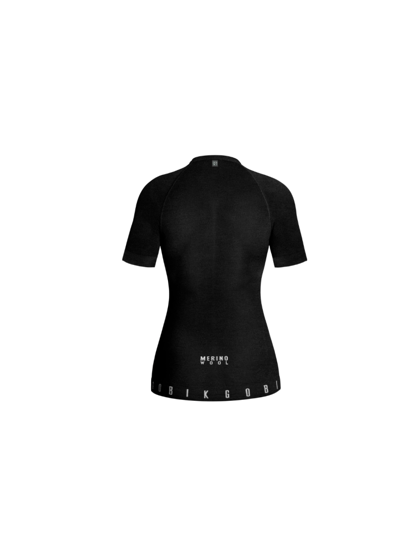 Koszulka termiczna z krótkim rękawem GOBIK Winter Merino Black Damska