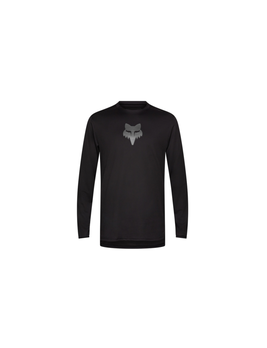 Koszulka Rowerowa z Długim Rękawem FOX Ranger Head Black