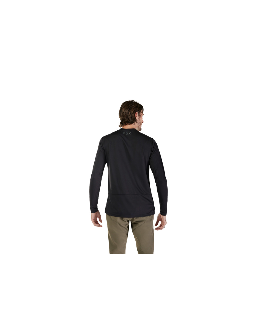 Koszulka Rowerowa z Długim Rękawem FOX Ranger Head Black