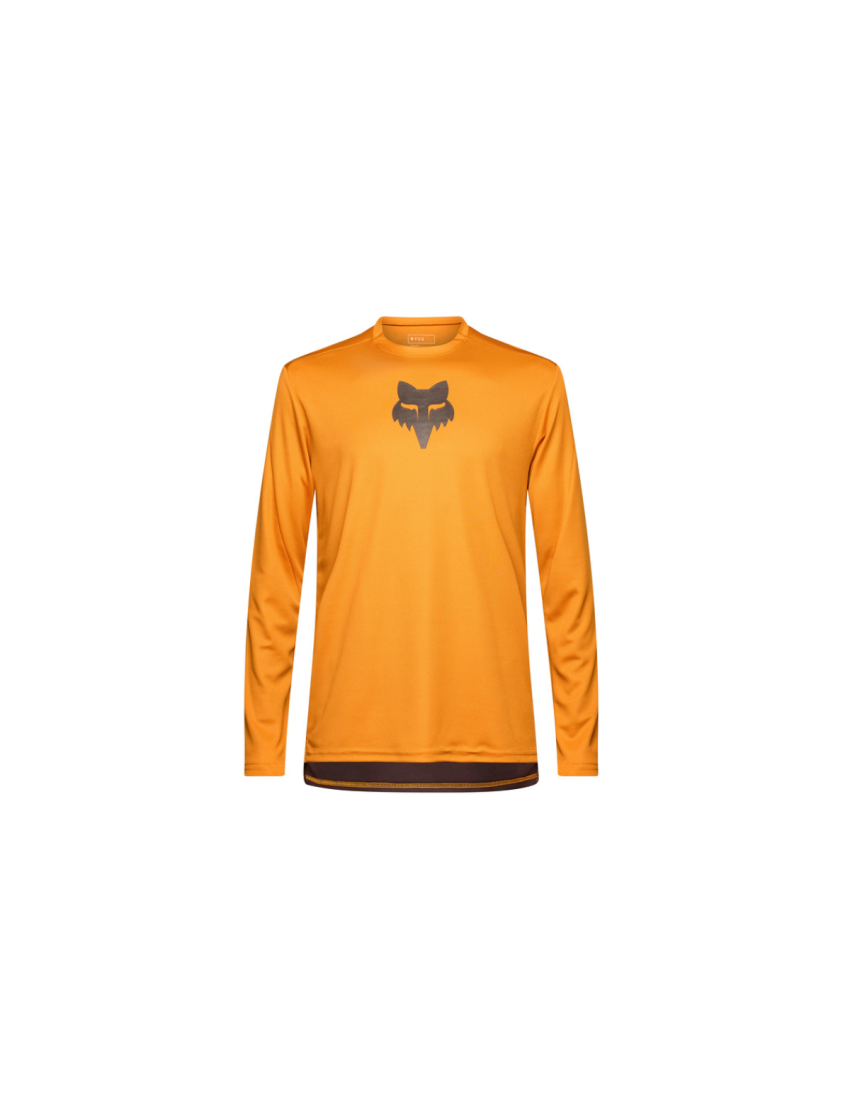 Koszulka Rowerowa z Długim Rękawem FOX Ranger Head Caramel