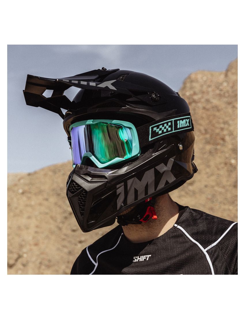 Gogle IMX Endurance Race Turquoise Matt/Black (szyba iridium green + clear)