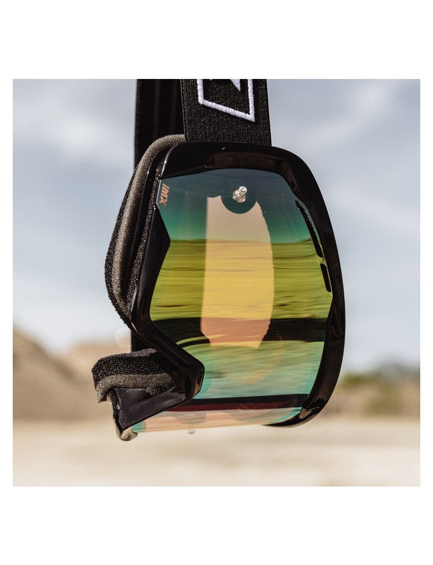 Gogle IMX Endurance Race Black Gloss/White (szyba iridium gold + clear)