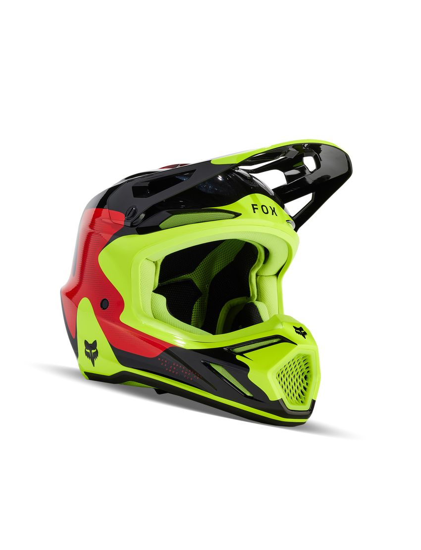 Fox Kask Motocyklowy  V3 Revise Red Yellow M